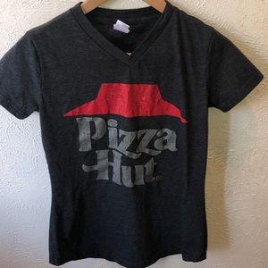 Pizza Hut Dark Grey V Neck Tee Size XS